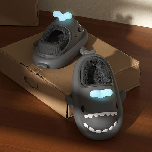 Sharkicks Basic - Invierno, Pantuflas de Tiburón Ballena Soplando, Talón Cubierto